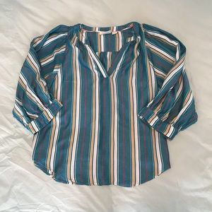 Maeve by Anthropologie Striped Shirt Large